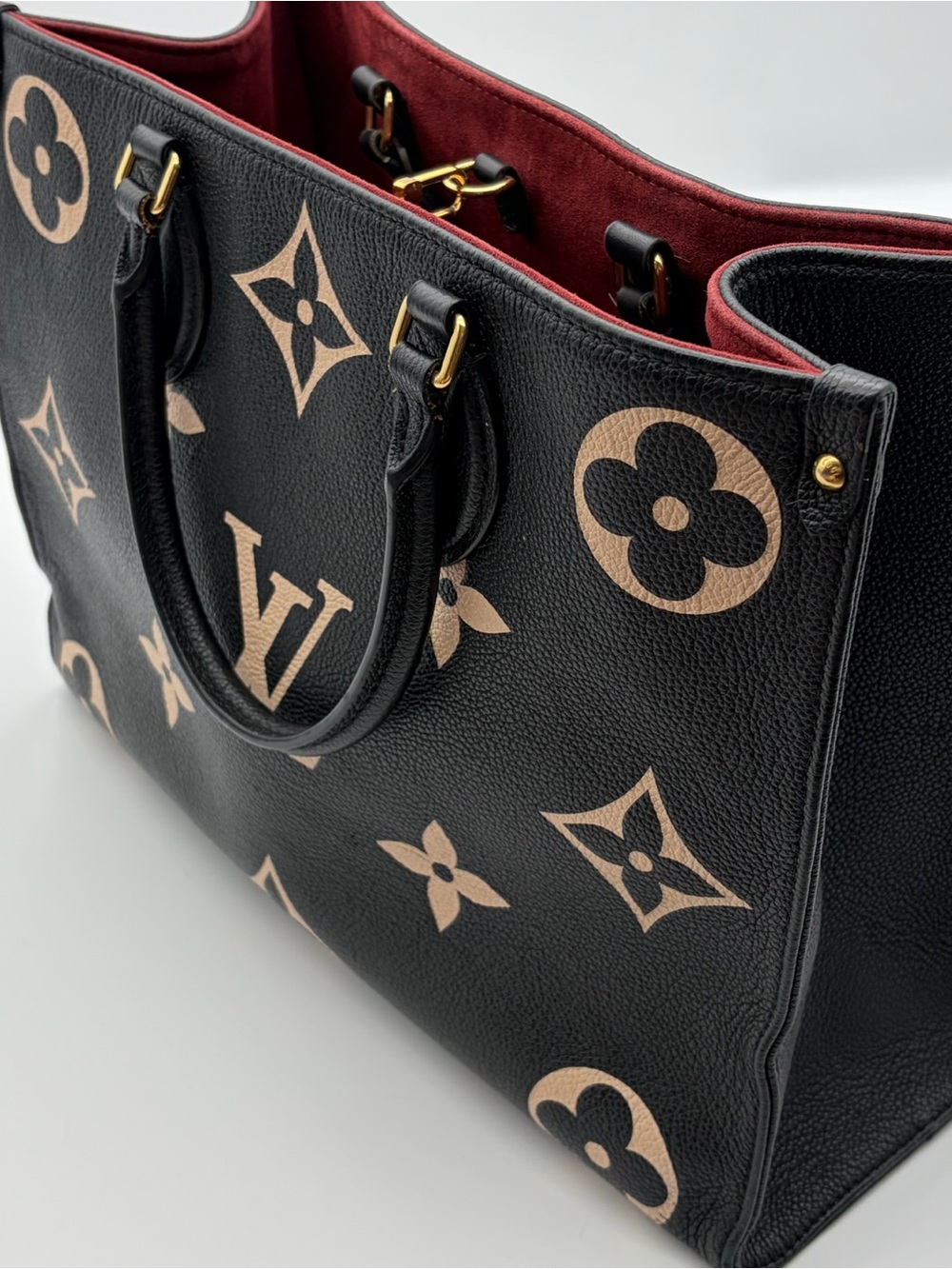 Louis Vuitton Limited Edition Empreinte Giant OnTheGo MM Black Beige